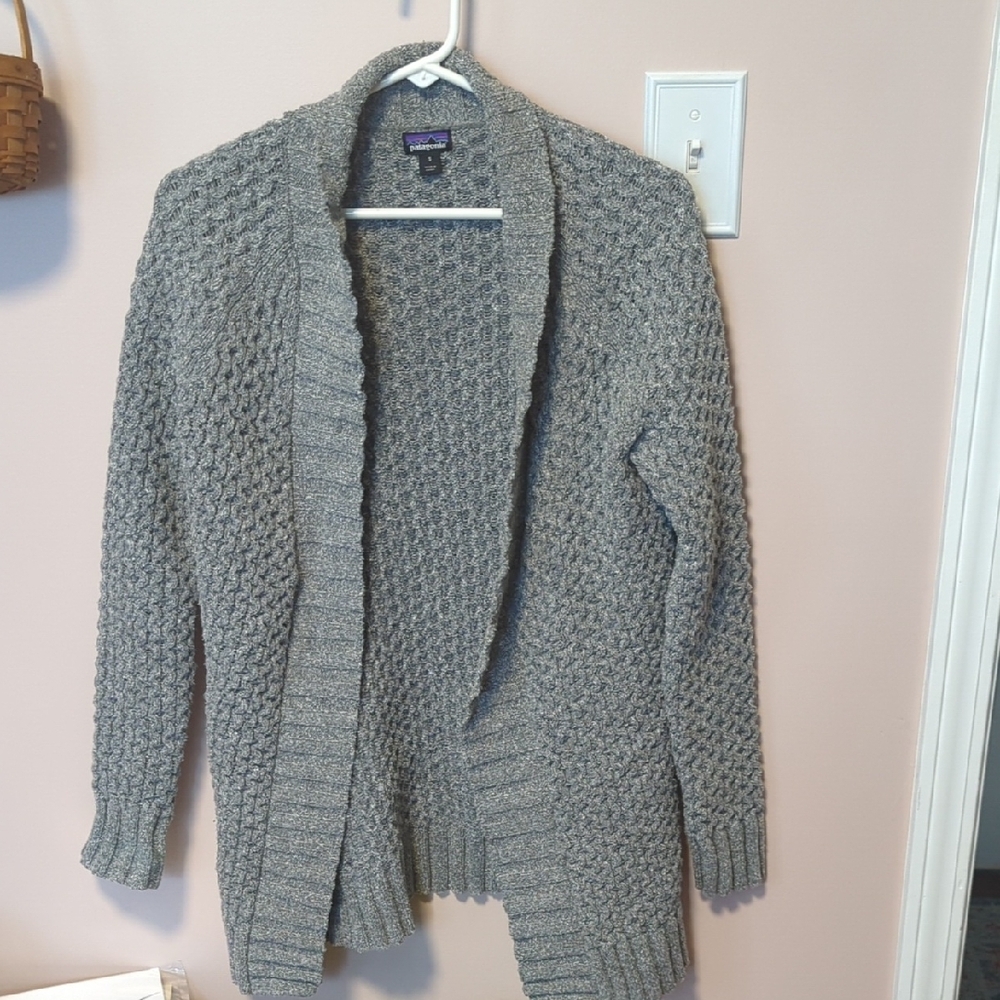 Patagonia Gray Cardigan Sweater Cozy Knit